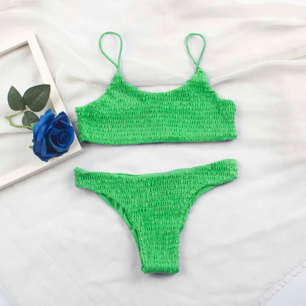 Sexy Pleated Bikinis