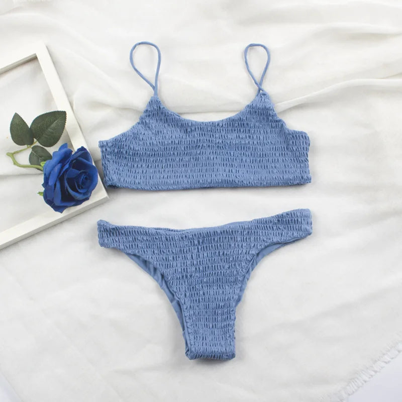 Sexy Pleated Bikinis