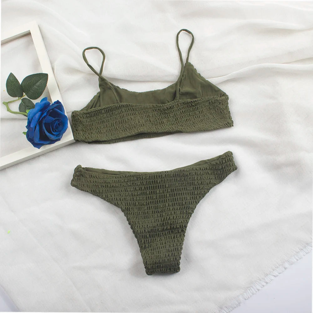 Sexy Pleated Bikinis