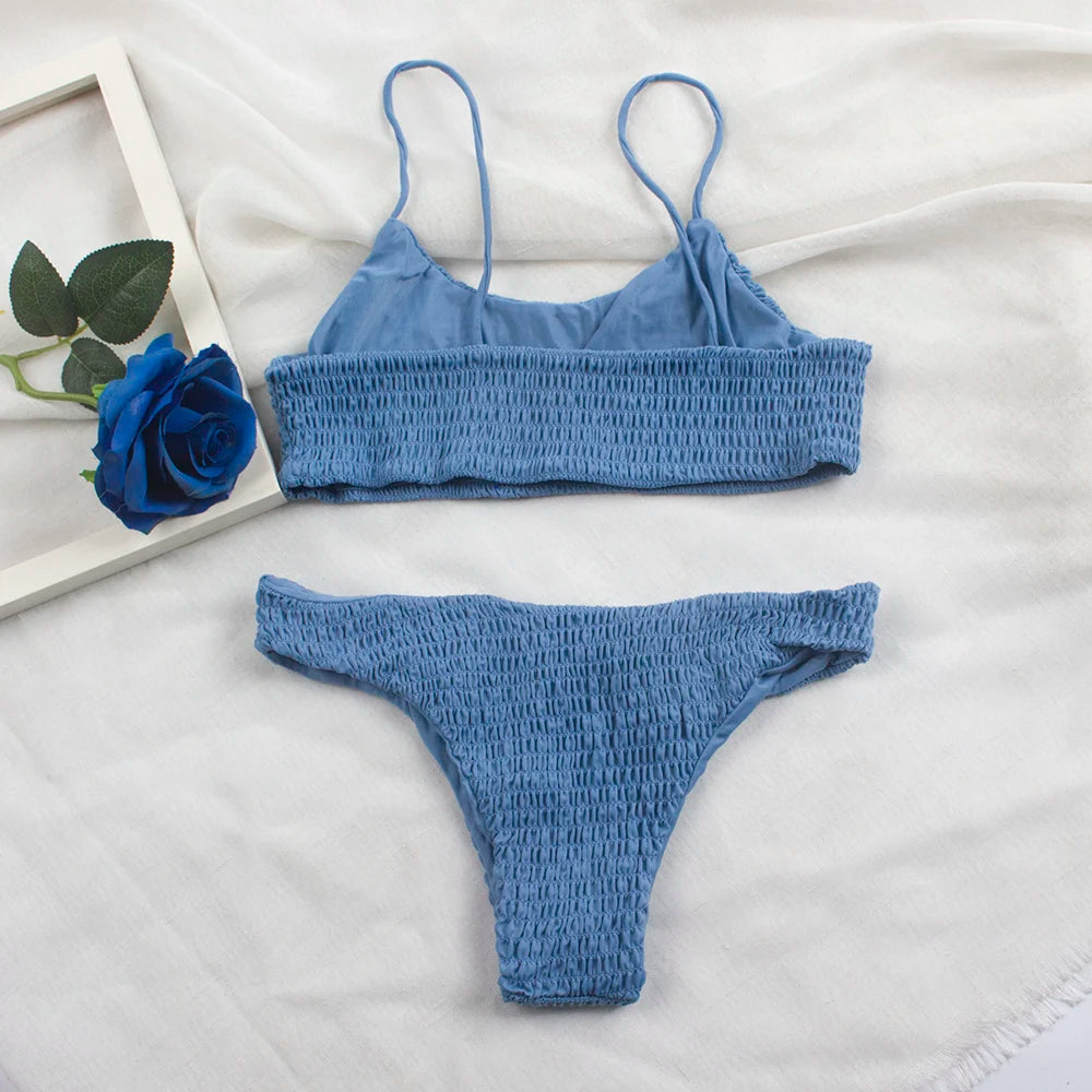 Sexy Pleated Bikinis