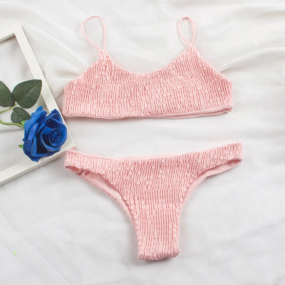 Sexy Pleated Bikinis