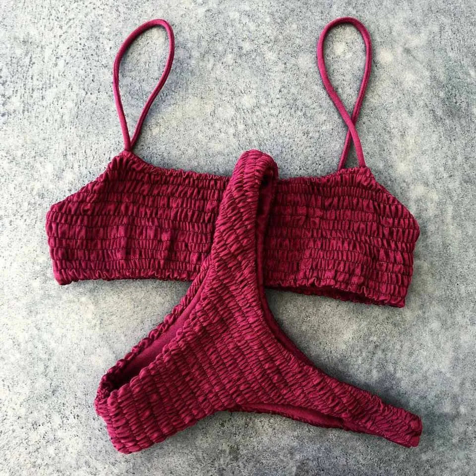 Sexy Pleated Bikinis