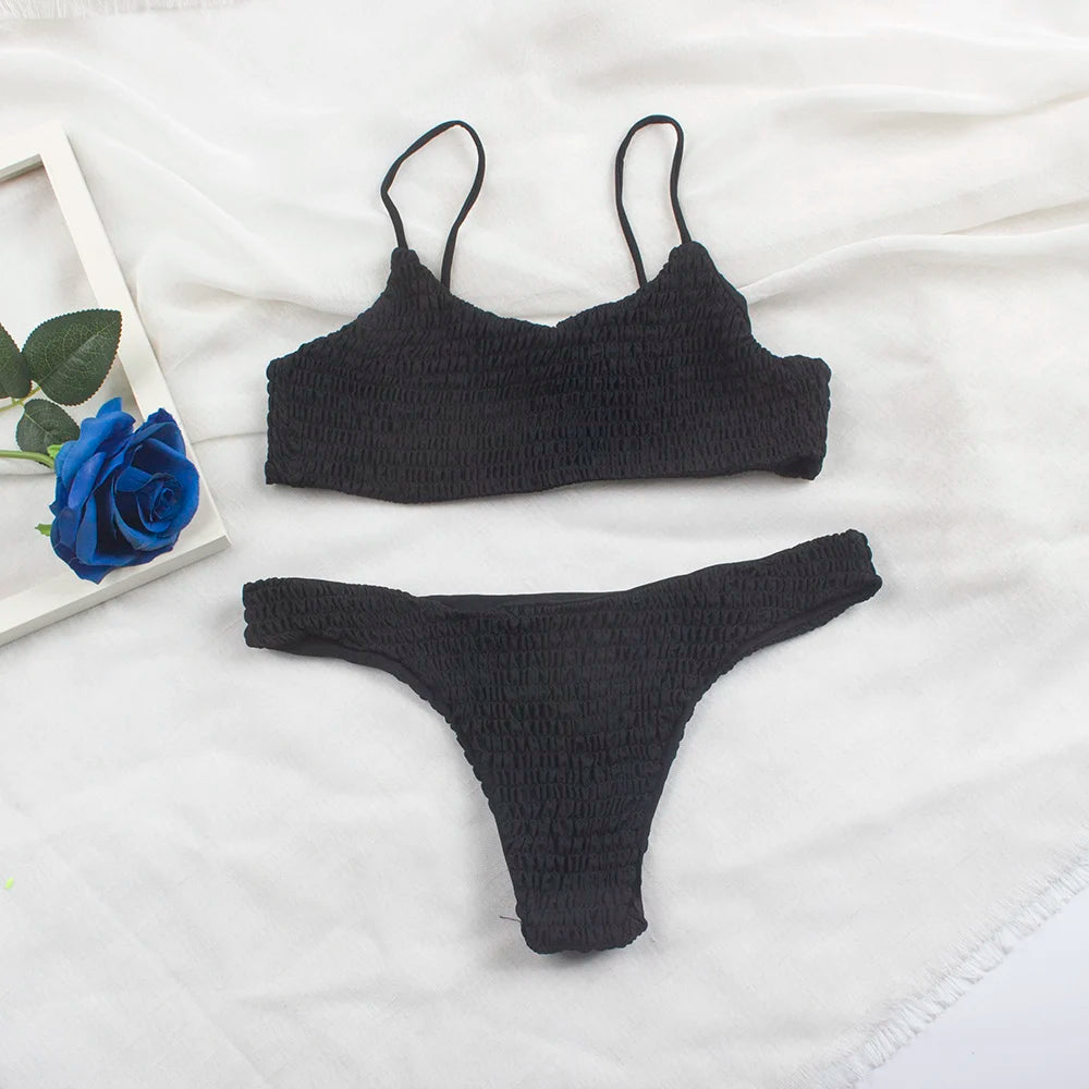 Sexy Pleated Bikinis