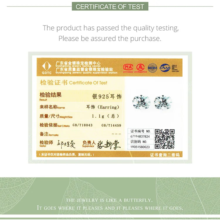 Bamoer CZ Stud Earrings