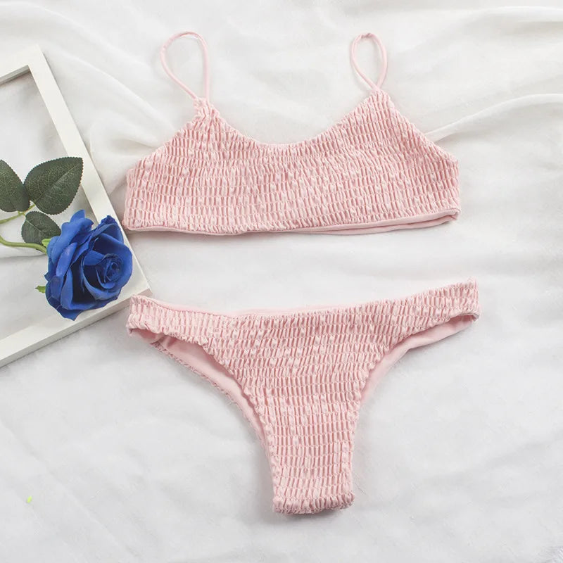 Sexy Pleated Bikinis