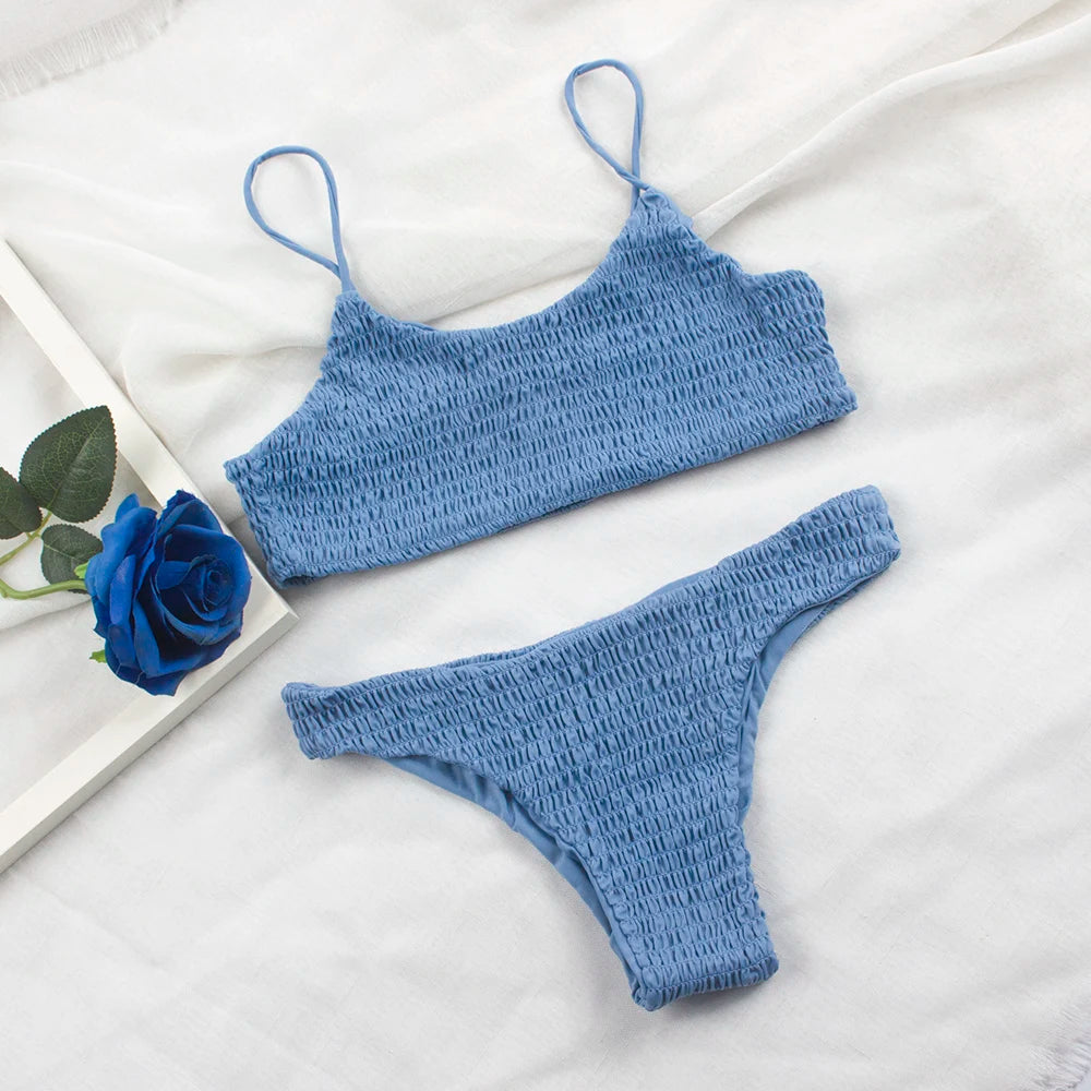 Sexy Pleated Bikinis