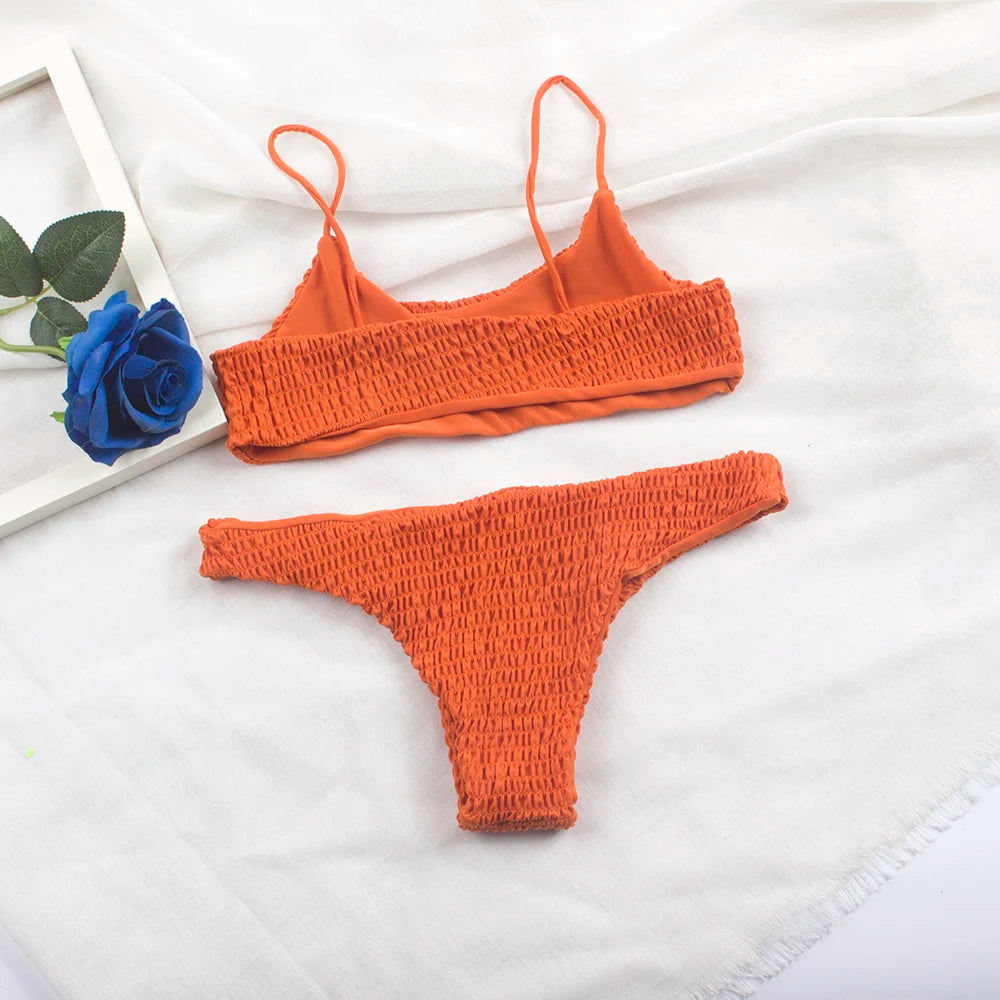 Sexy Pleated Bikinis