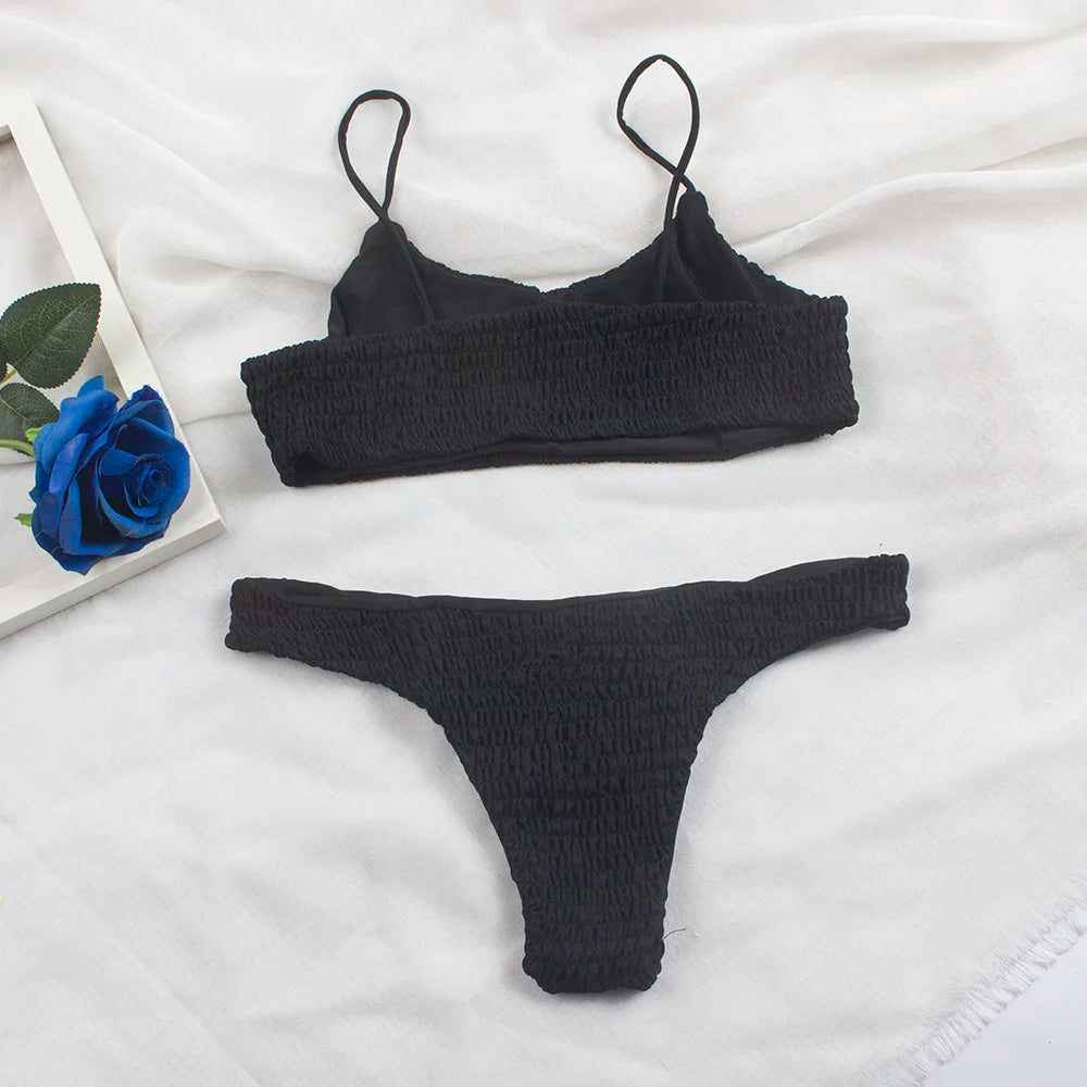 Sexy Pleated Bikinis