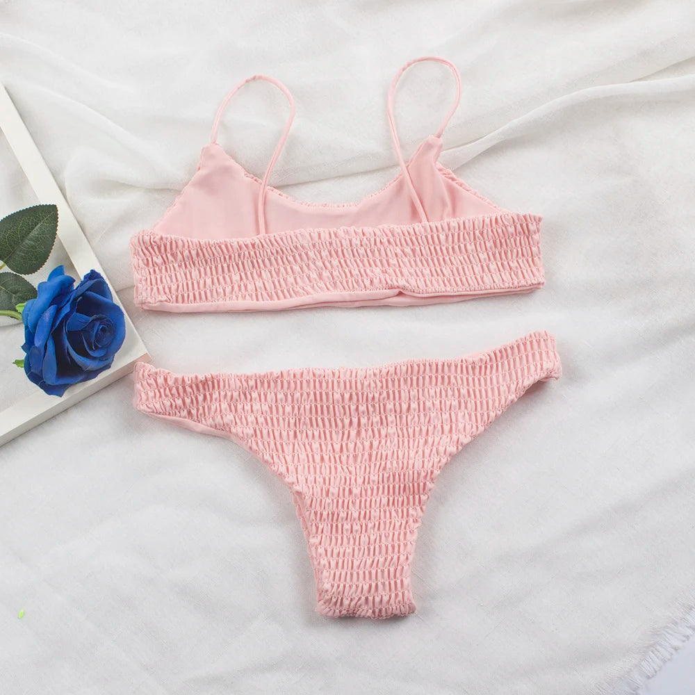 Sexy Pleated Bikinis