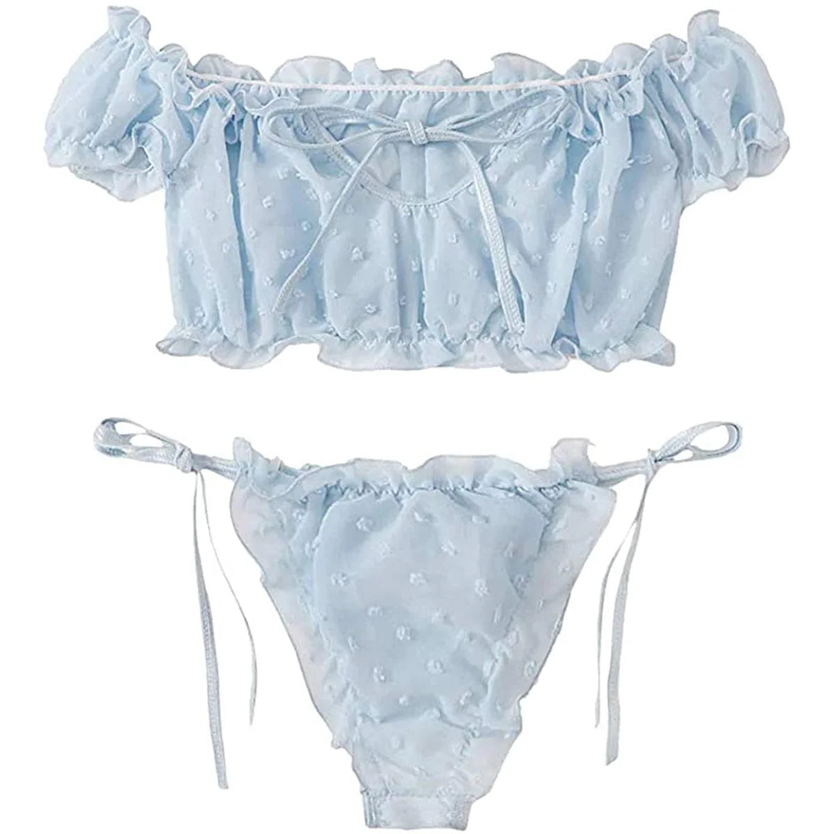 2PCS Off Shoulder Lace