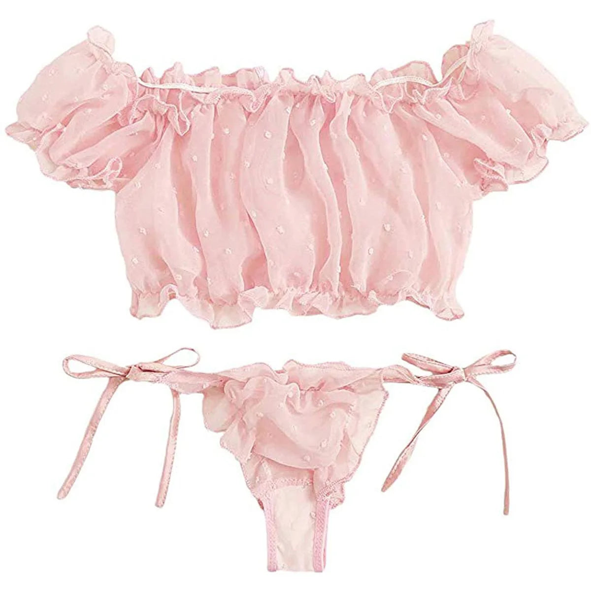 2PCS Off Shoulder Lace