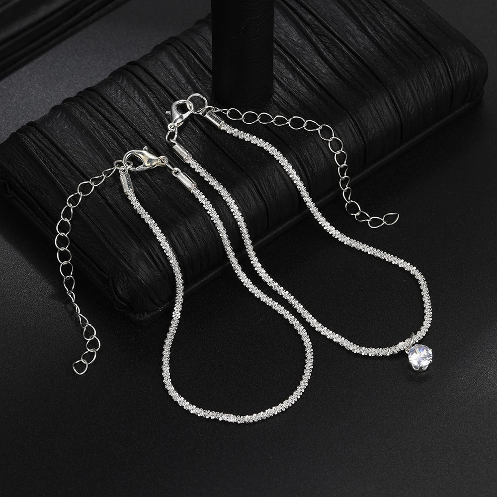 Shiny Silver Color Fashion