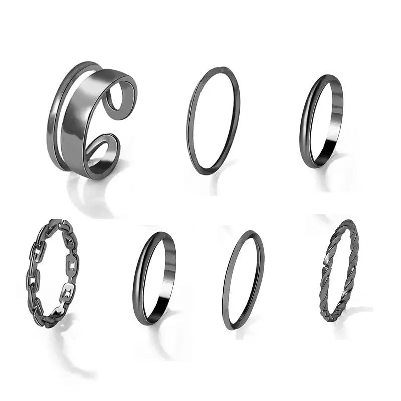 7pcs Ring European