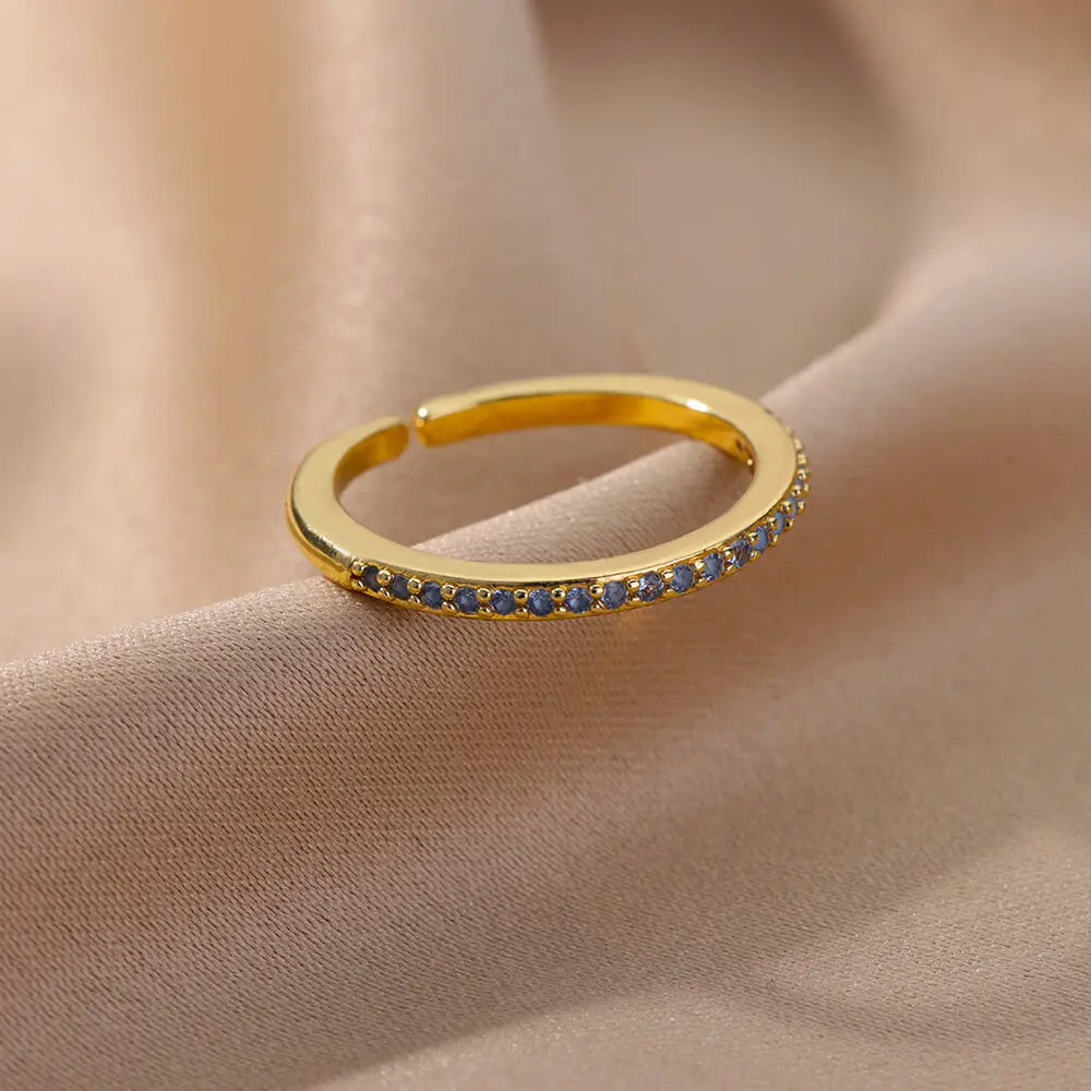 Mini Zircon Green Rings