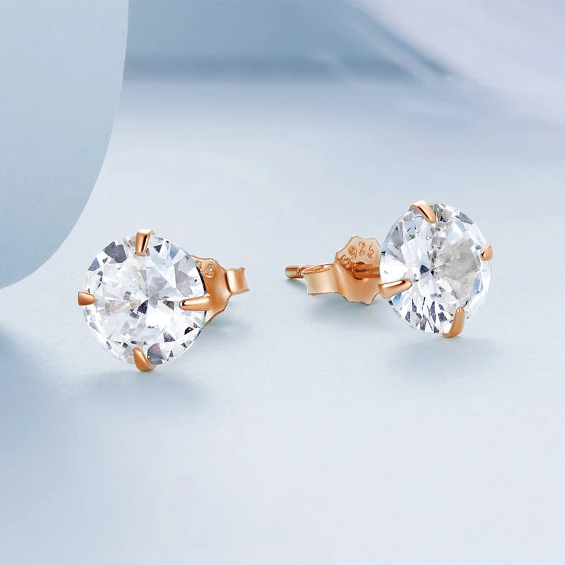 Bamoer CZ Stud Earrings