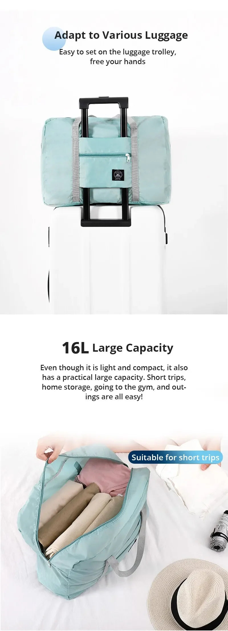 2 Pack Foldable Travel