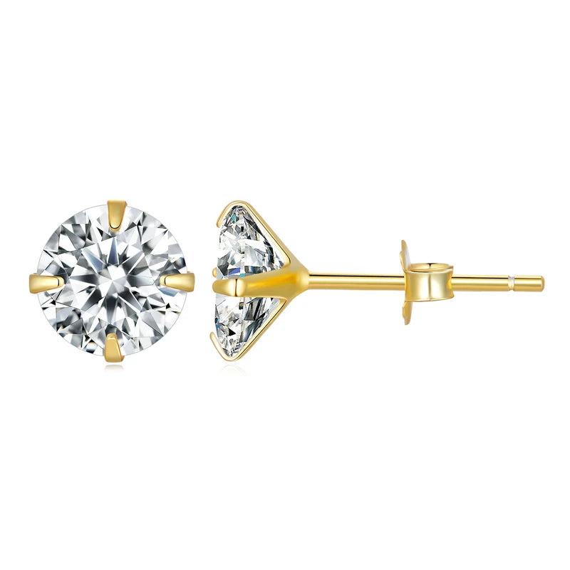 Bamoer CZ Stud Earrings