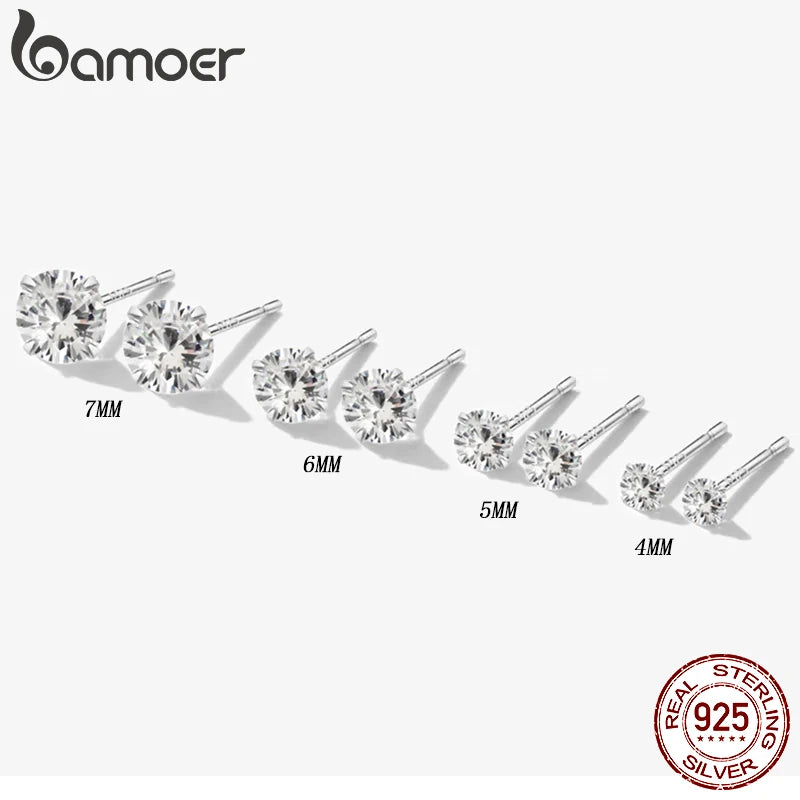 Bamoer CZ Stud Earrings