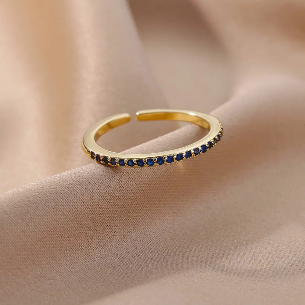 Mini Zircon Green Rings