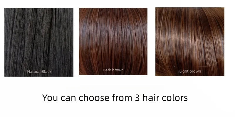 Wig for Women, African Small Curls, Fashionable Middle-Parted Long Curly Hair, Corn Perm Synthetic Fiber Wig Headgear