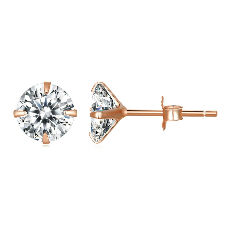 Bamoer CZ Stud Earrings