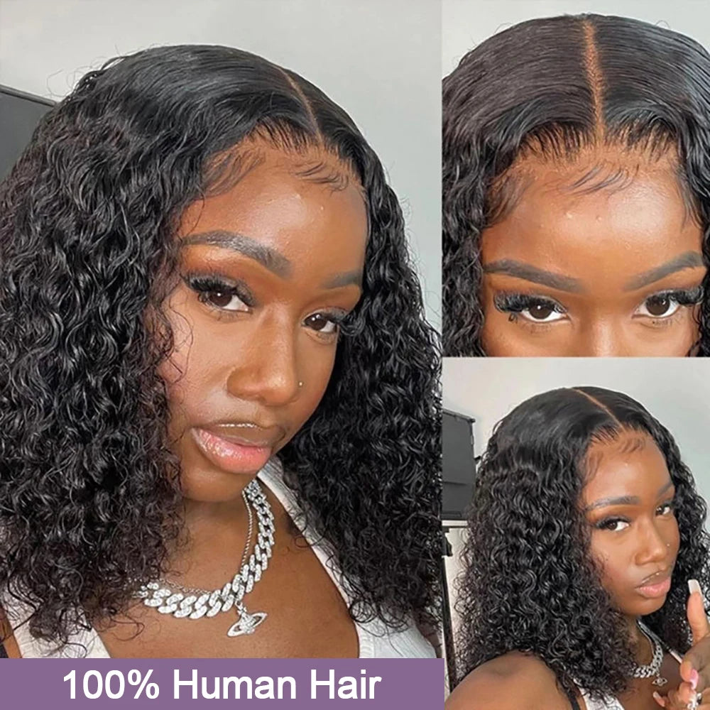 Human Hair Bob Pixie Cut Wige-Cut Bleached No Glue Wig