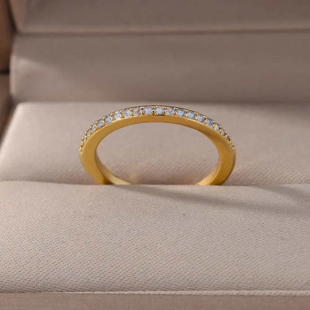 Mini Zircon Green Rings