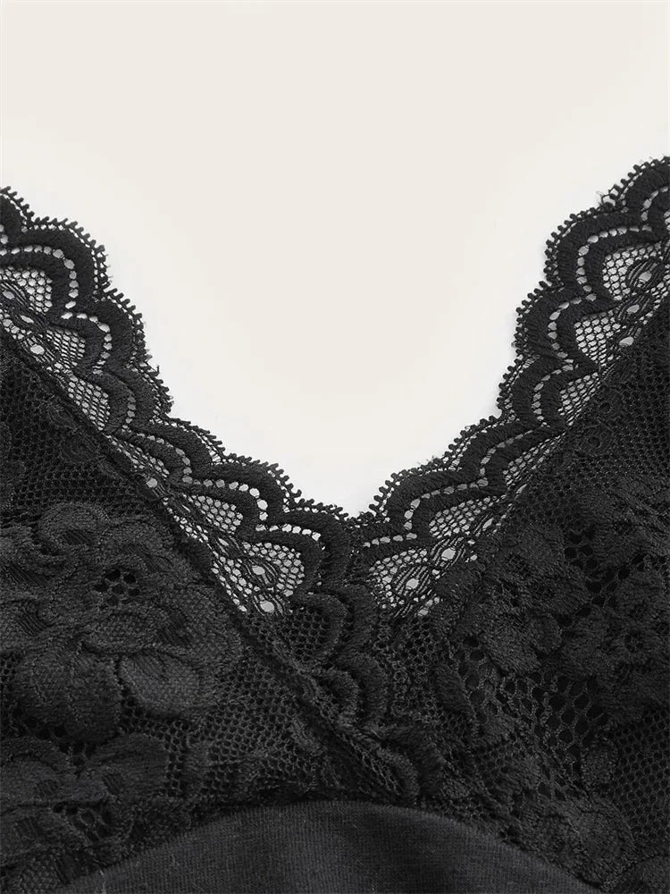 Lace V-neck Halter Top