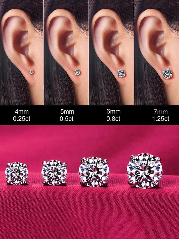 Bamoer CZ Stud Earrings