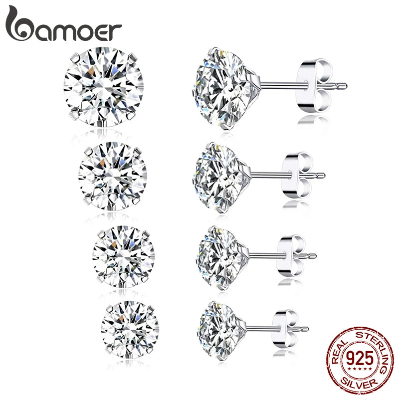 Bamoer CZ Stud Earrings