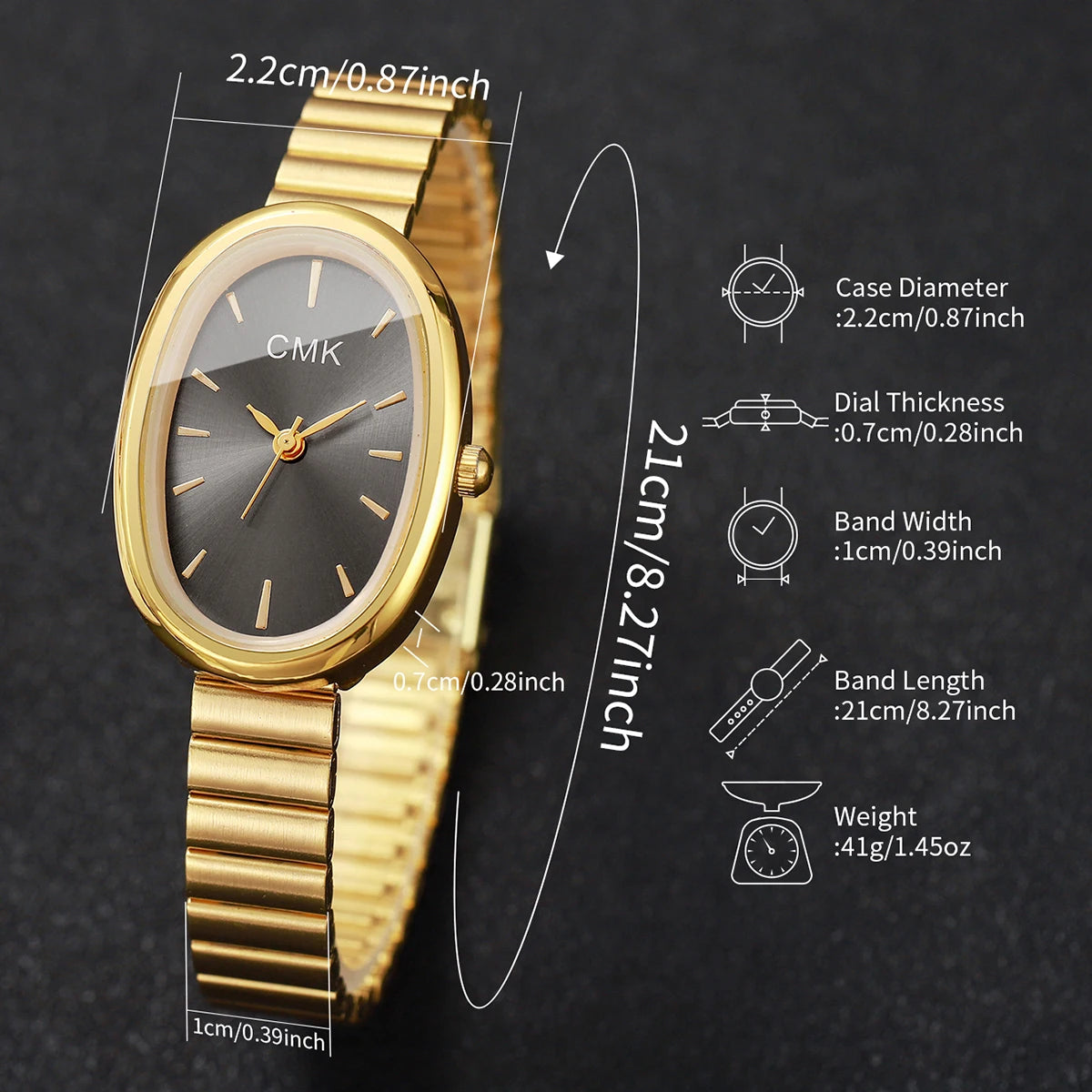 Fashion Oval Dial Women