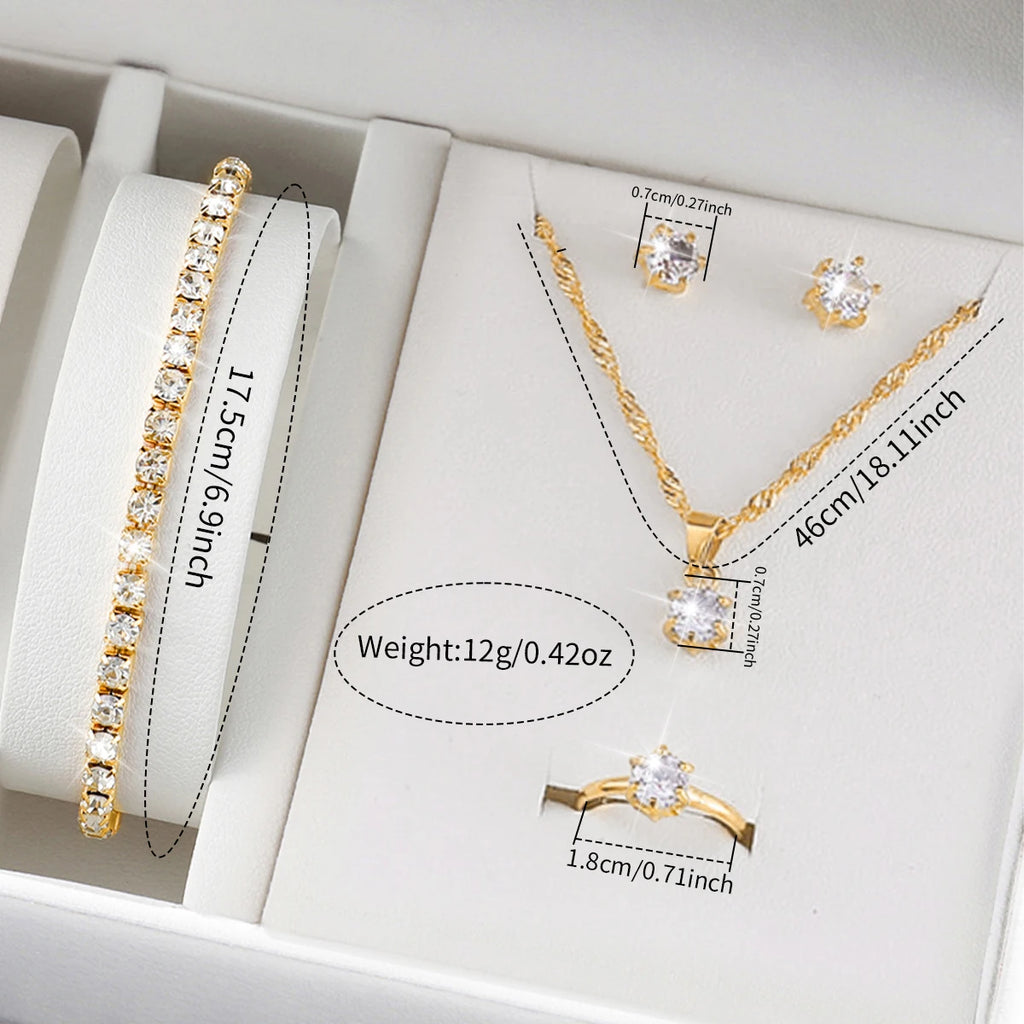 6PCS Luxury Rhinestone