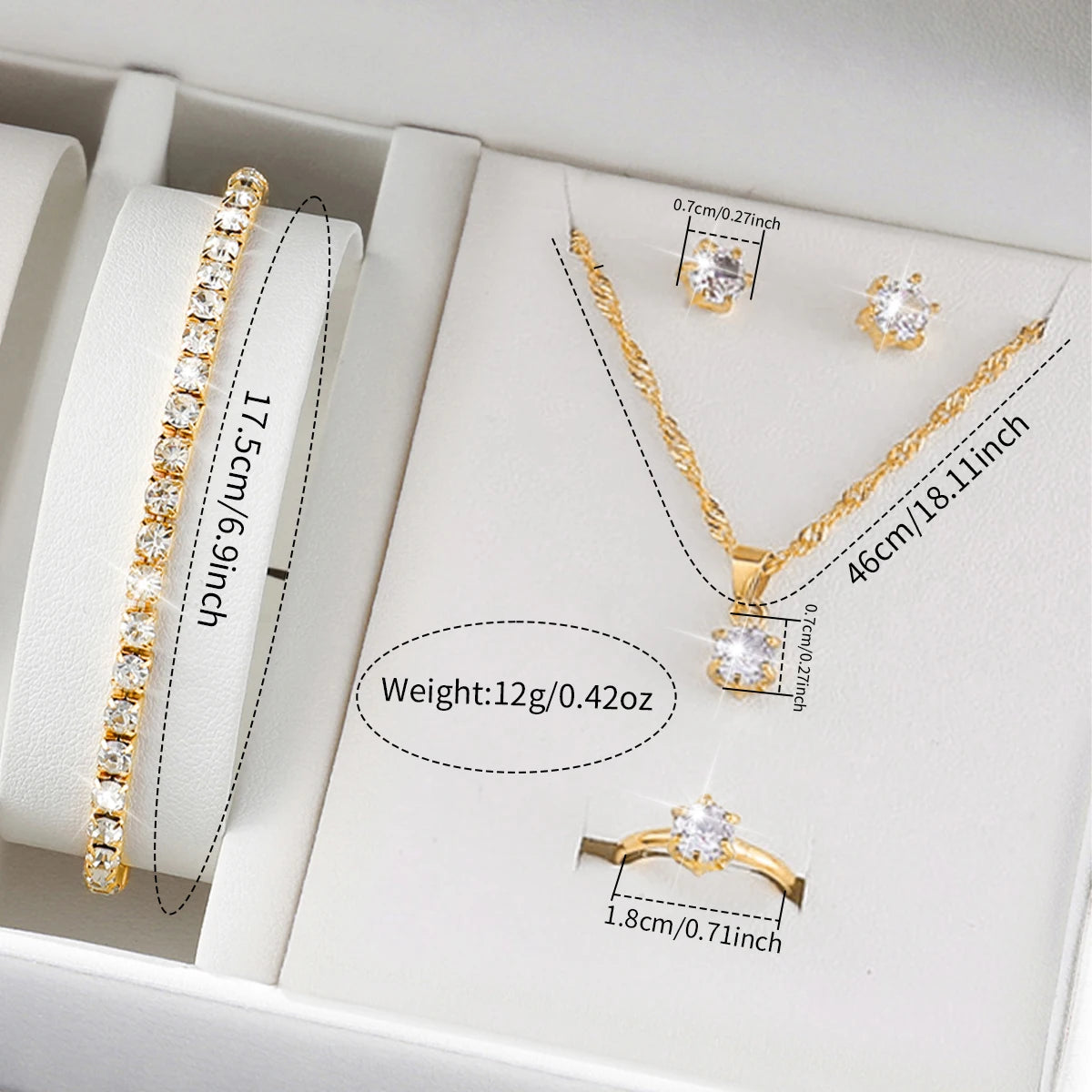 6PCS Luxury Rhinestone