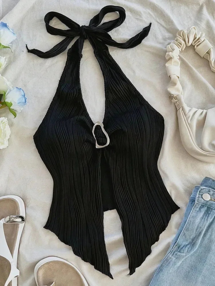 Sexy V-neck Halter