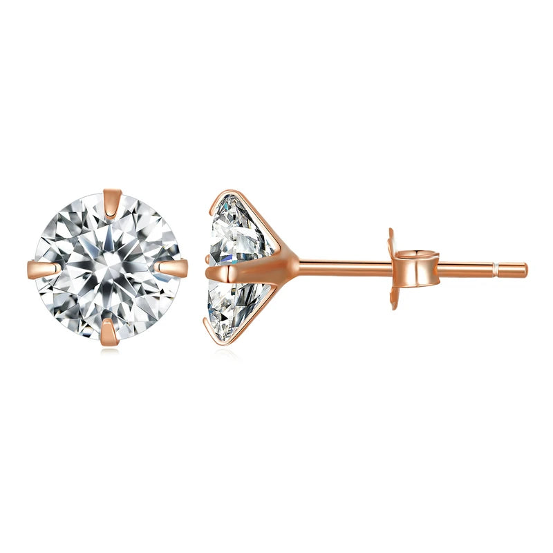 Bamoer CZ Stud Earrings