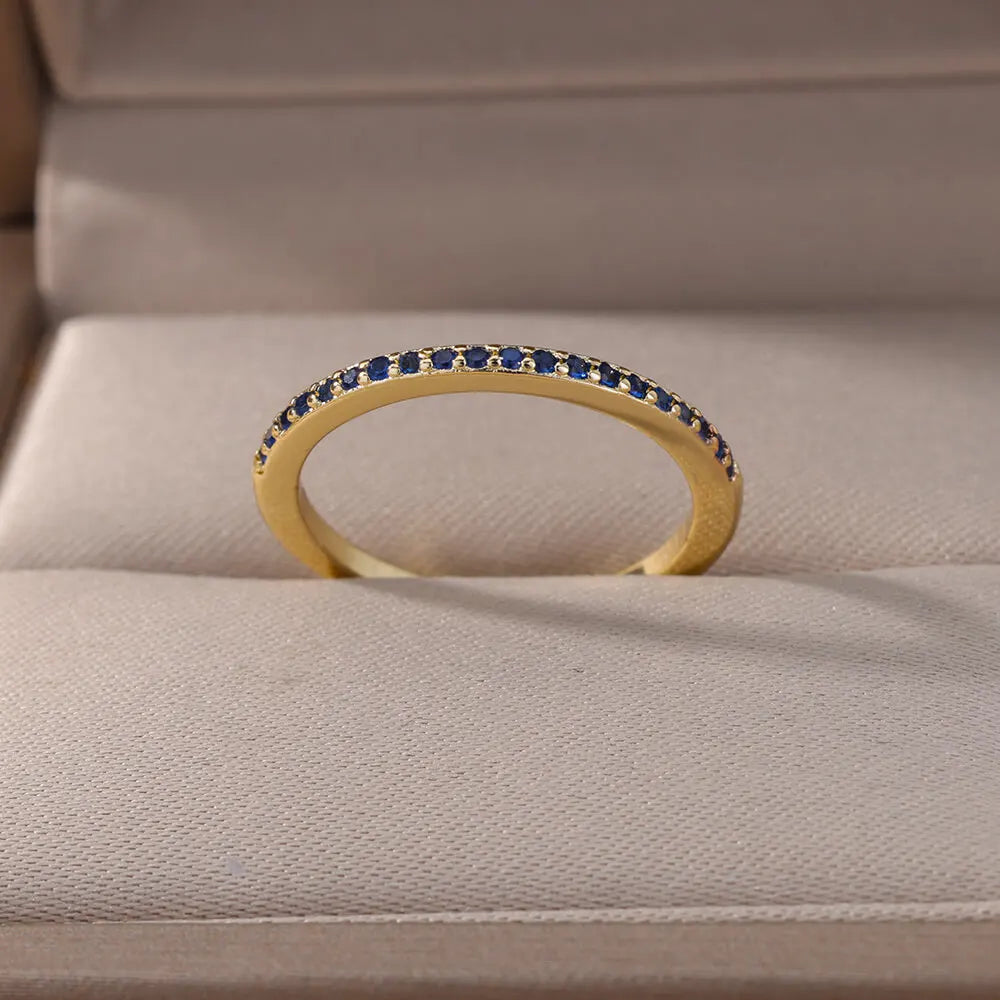 Mini Zircon Green Rings