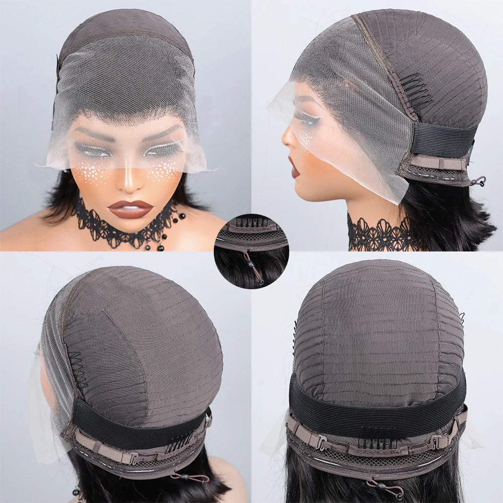 Bob Wig Human Hair 13x4 Hd Lace Front Human Hair Wigs For Black Women Glueless Lace Front Wigs Pre Plucked Pre Cut Straight Bob