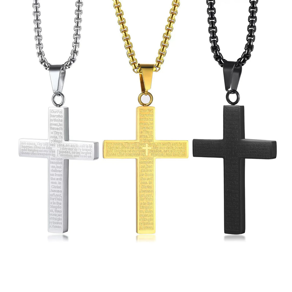 Cross necklace, men's