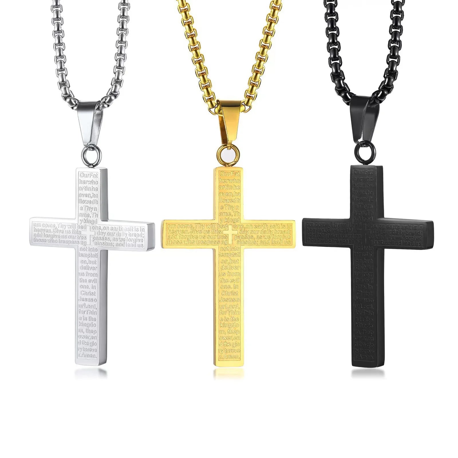 Cross necklace, men's