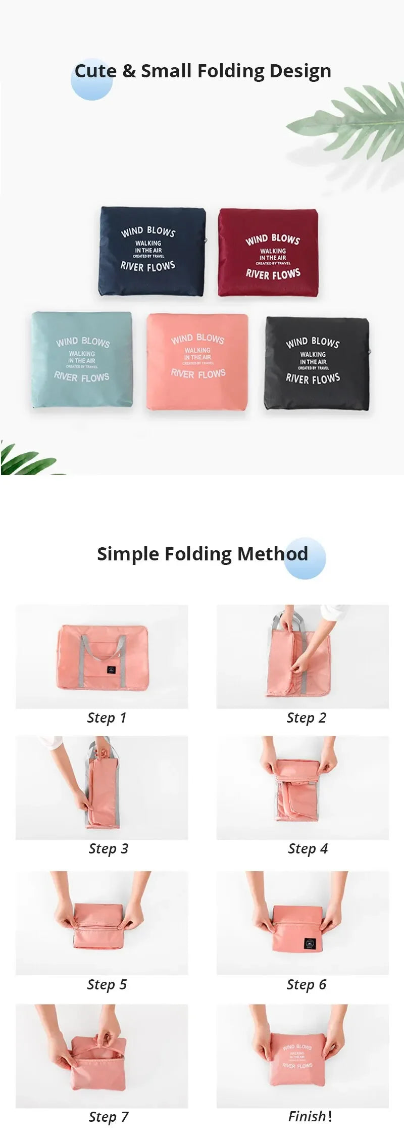 2 Pack Foldable Travel