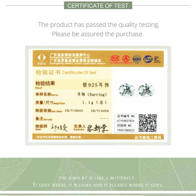 Bamoer CZ Stud Earrings