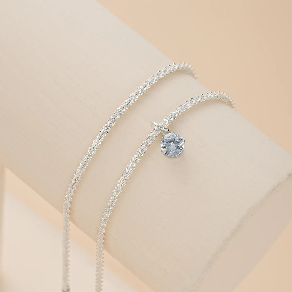 2pcs Sparkling Silver