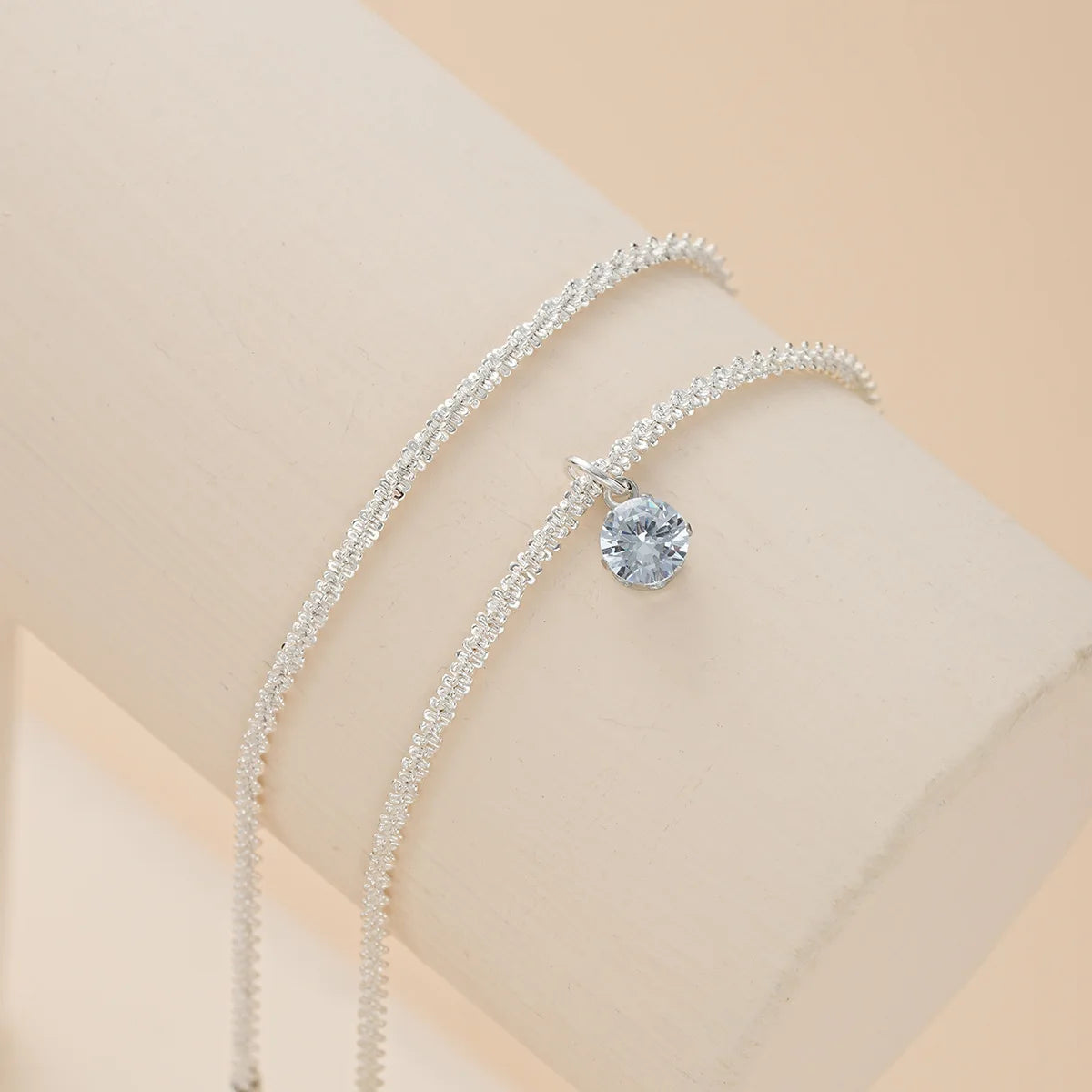 2pcs Sparkling Silver