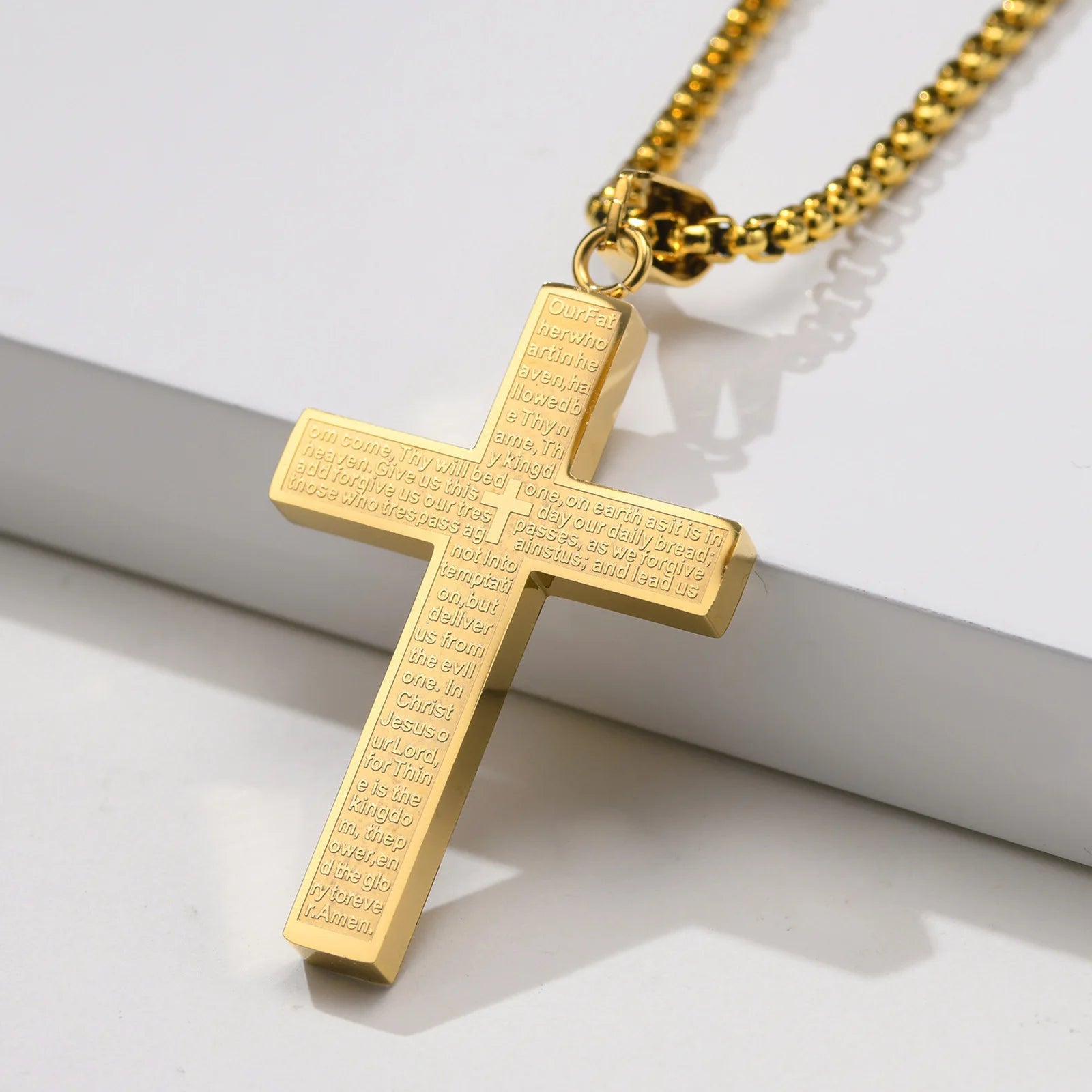 Cross necklace, men's