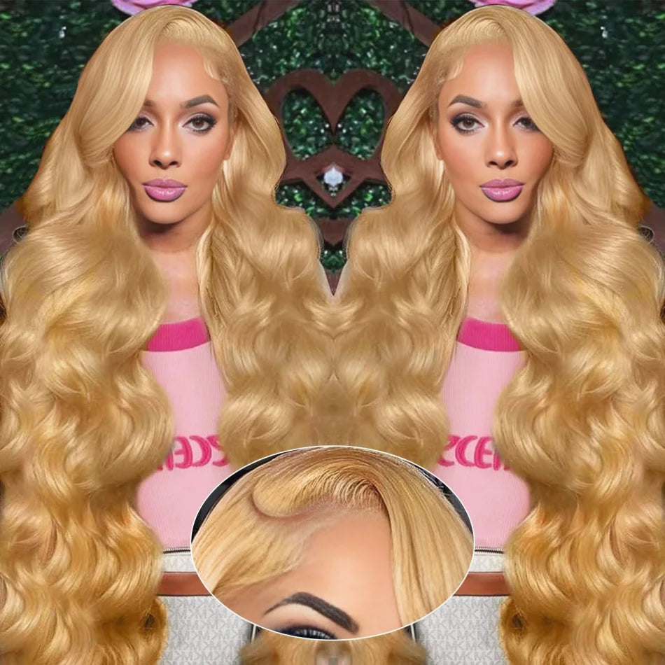 27 Honey Blonde Straight Human Hair Wigs