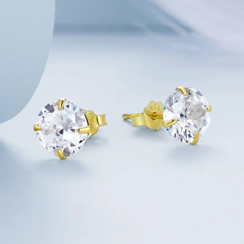 Bamoer CZ Stud Earrings