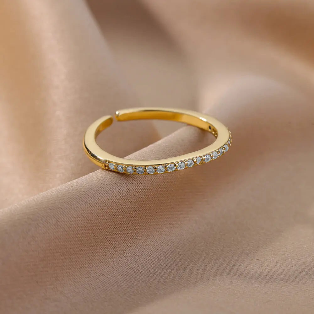 Mini Zircon Green Rings