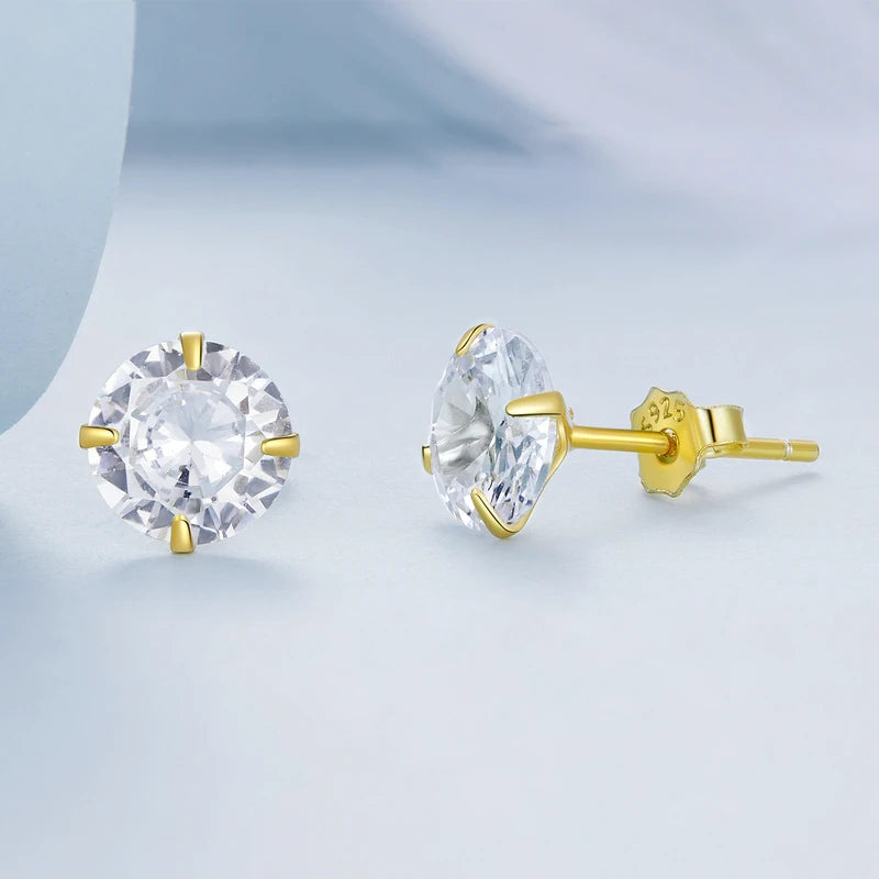Bamoer CZ Stud Earrings