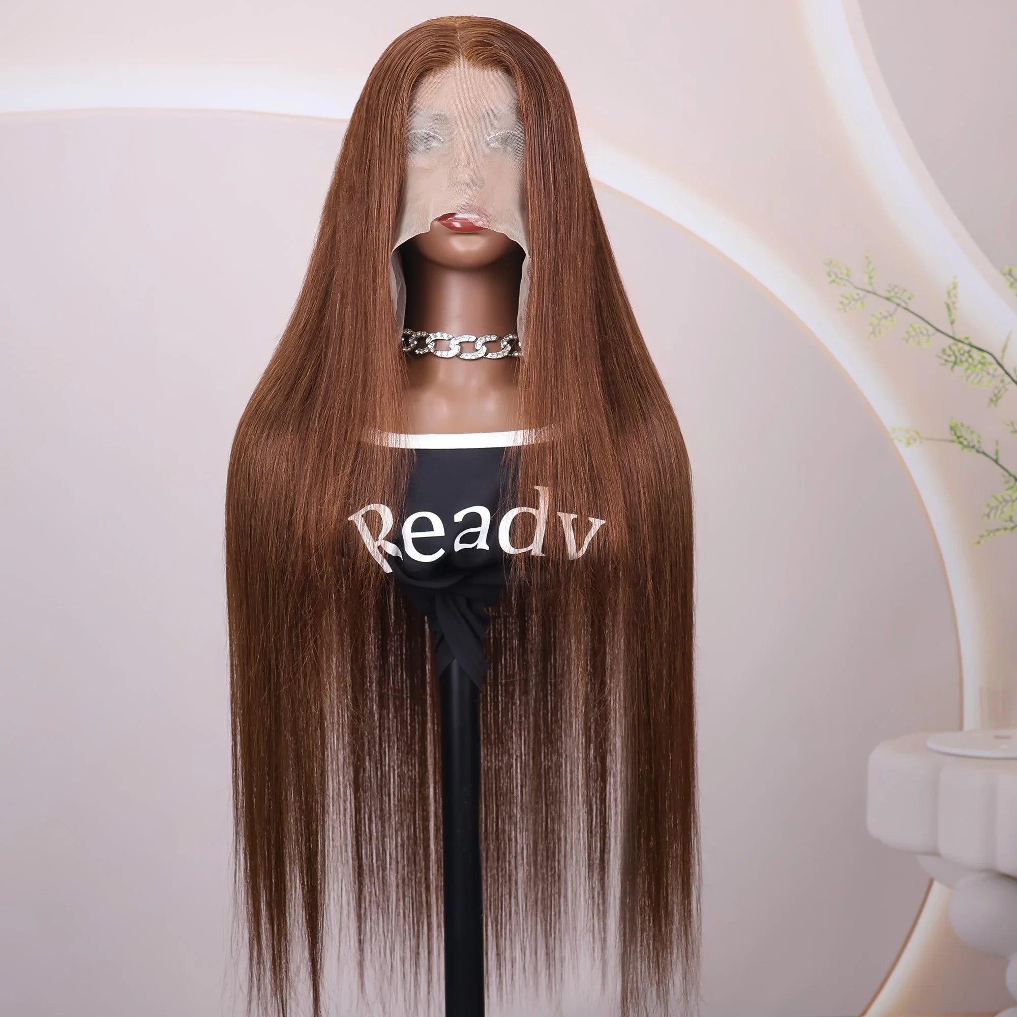 #4 Chocolate Brown Human Hair Wig 13x4 13x6 Hd Lace Frontal Wigs Pre Plucked 200% Density Straight Brown Human Hair Wig
