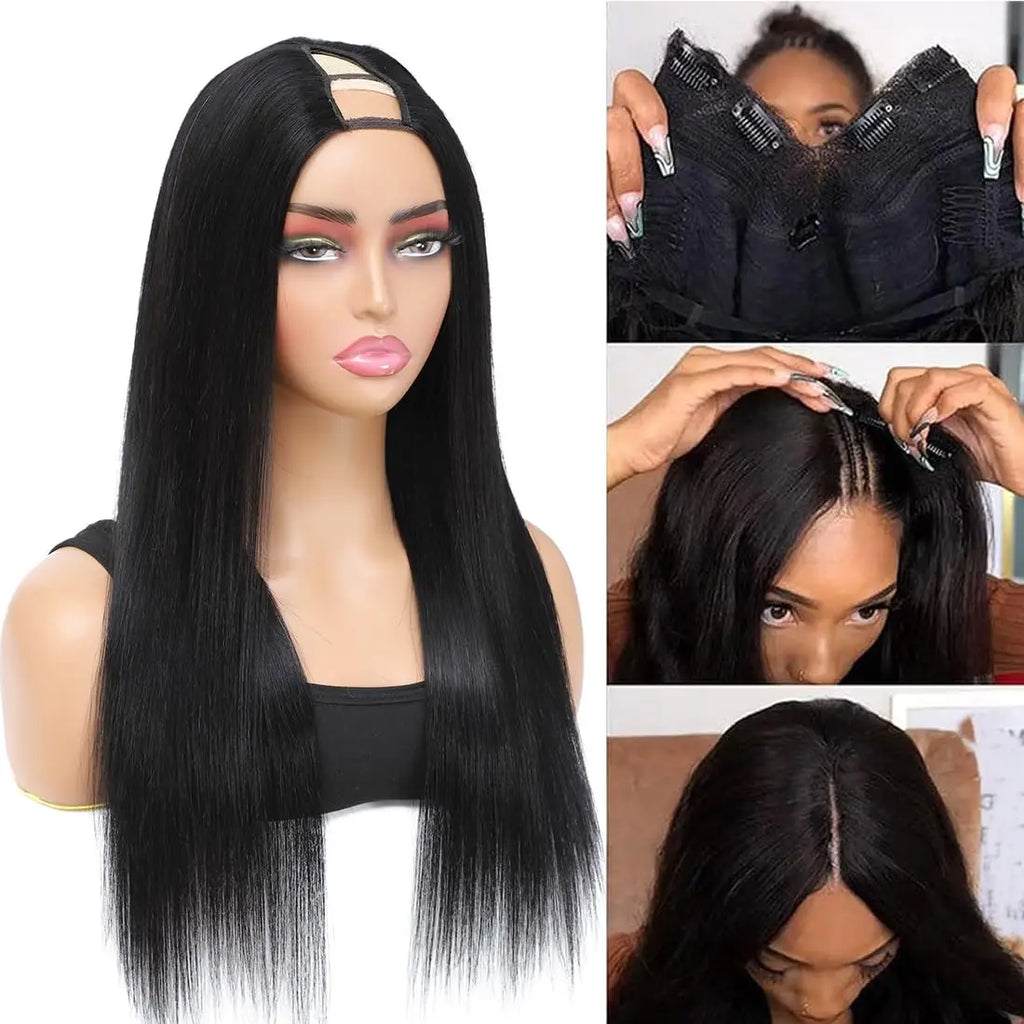 V Part Wigs Human Hair